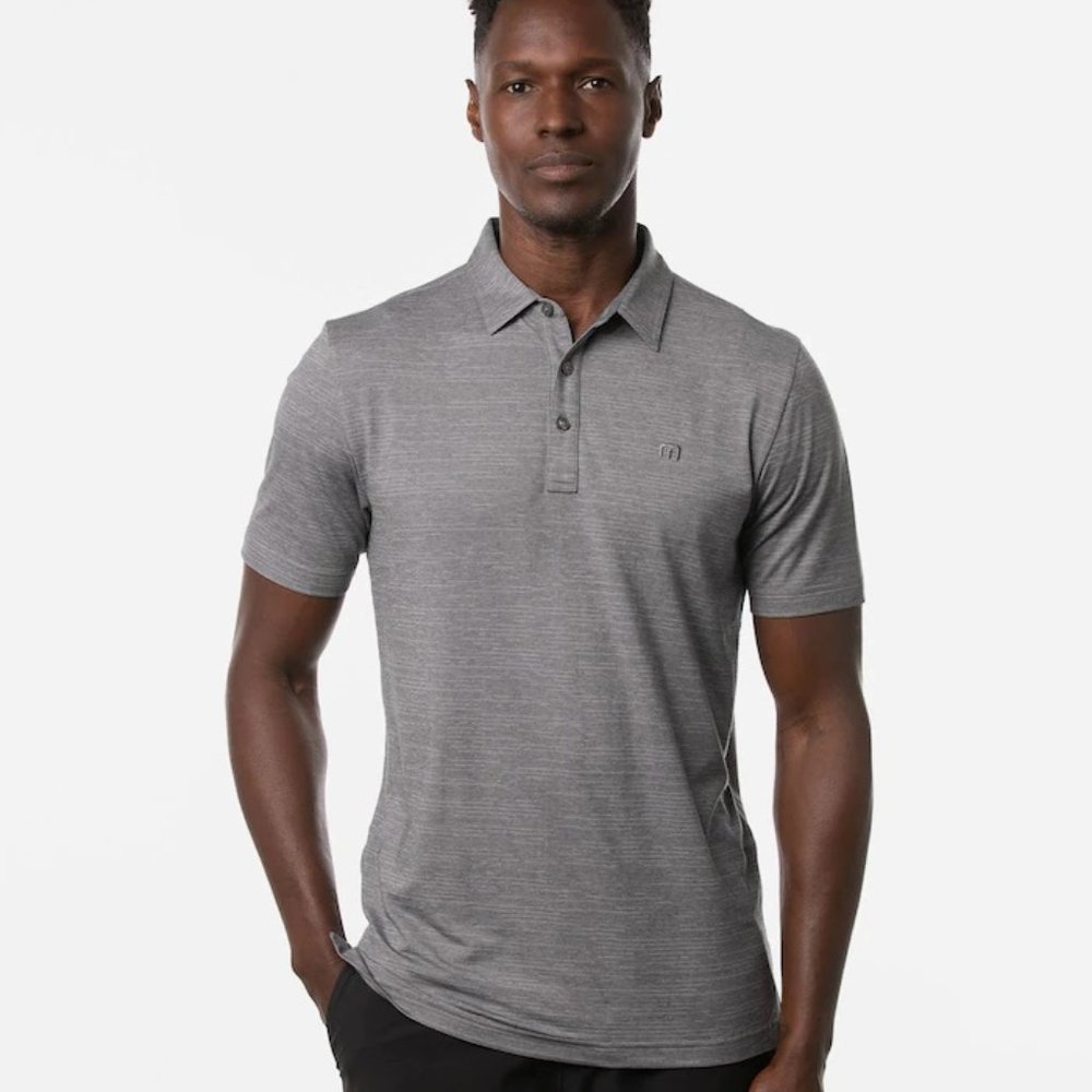 NWT Travis Mathew HEATER golf polo shirt sleet dark grey travismathew Brand New